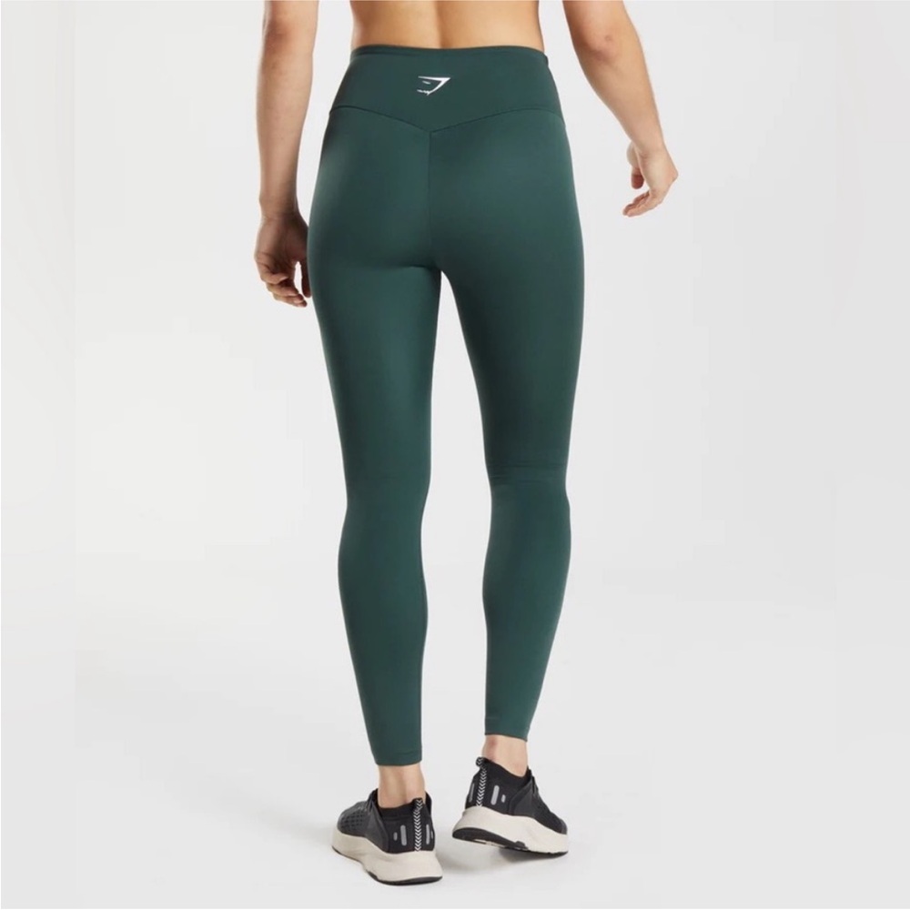 GYMSHARK Green Training Leggings High Rise - Picture 3 of 8